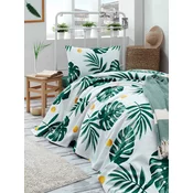 Hanah home Set Single prekrivac Monstera, 160x235cm, Zelena