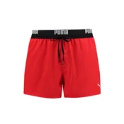 PUMA Kratke kopalne hlače rdeča/črna/bela