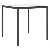 Vidaxl Barska miza Bela 110 x 110 x 105 cm Masivno borovo les