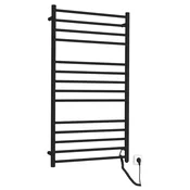 REDONDO električni radiator za brisače, okrogel, 630x1160 mm, 130 W, črn - Črna mat barva - 630x1160 mm - Sapho - REDONDO - 24 - Iz nerjavečega jekla - Oblika H - Oblika H - 630 - 1160 - 130 - 14