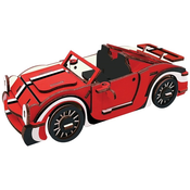 Woodcraft Lesena 3D sestavljanka Red kabriolet