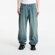 Jeans Daily Paper Faded Monogram Amba Jeans V2 Bleached Denim Blue L