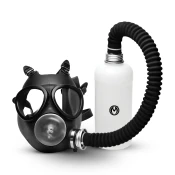 Overload Gas Mask Intimate System Kit Black - Adjustable Silicone, 1L Bottle AH641
