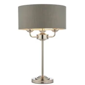 Endon 99149 - Stona lampa HIGHCLERE 3xE14/18W/230V siva/sjajni hrom