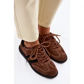 Ženske superge Boto Leather Suede rjave barve