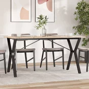 Blagovaonski stol Y-oblika 140x80x75 cm od borovine i celik
