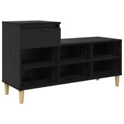 Vidaxl omara za čevlje Črna Orehovina 102 x 36 x 60 cm Konstruiran les