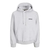 JACK & JONES Majica JCOUnion pegasto siva/črna