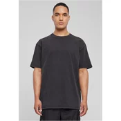 Love Yourself First Acid Washed Heavy Oversize Tee Black