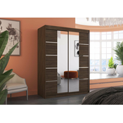 Garderobna omara z drsnimi vrati Nordic - 150 cm - čokolada