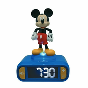 Budilka s 3D nočno lučko Mickey Mouse
