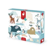 Janod Puzzle dotikovno senzorične Polarni krog z različnimi površinami 20 kos