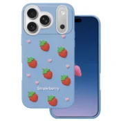 Onasi Jagoda silikonski ovitek za iPhone 17 Pro Max - moder