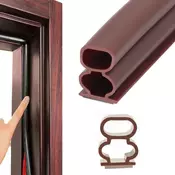 shumee Samolepilno tesnilo za zunanja vrata 10x15 mm rjav gumijasti profil