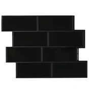 Vidaxl Podhodna ploščica 50 szt. Črna 29 x 21 cm Poliuretan in PET