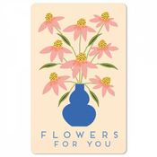 Čestitka – kartica, Flowers for you LC302