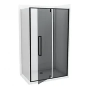 Tuš vrata Copen Absolut Black 90x200 sa pivot vratima i fiksnim staklom (C-02-B6220F)