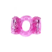 Gardj Europe Prstan – Vibrirajoči penisni obroč Double Pink