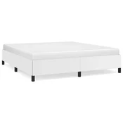 Vidaxl Posteljni okvir bel 180x200 cm umetno usnje