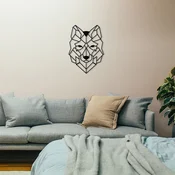 Wallity Zidna dekoracija Wolf2 Metal Decor, 41 x 57 cm, Crna