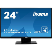 24/60.5cm (1920x1080) iiyama ProLite T2454MSC-B1AG 16:9 5ms Touchscreen VGA USB HDMI VESA Speaker Full HD Black