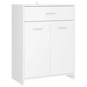 Vidaxl Kopalniška omarica bela 60x33x80 cm iverna plošča