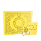 VERSACE Yellow Diamond darilni komplet za ženske toaletna voda 50 ml + losjon za telo 50 ml + gel za tuširanje 50 ml