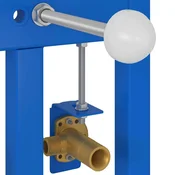 Vidaxl Stenska podpora za kopalnico Modra 50 x 3 x 112 cm