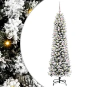 Vidaxl Umestno božično drevo med 150 LED Zelena in bela 150 cm