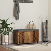 vidaXL Haldna klop z blazino s shranjevanjem Star les 80 x 38 x 46 cm