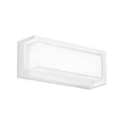 INTEC LED zunanja stenska svetilka BLOCK, bela, širina 32 cm, plastika, CCT - Sodobni