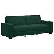 Vidaxl Trosed temno zelen 220x78x84 cm žamet