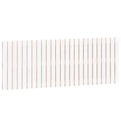 Vidaxl Stensko posteljno vzglavje belo 159,5x3x60 cm trdna borovina