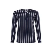 KAFFE CURVE Bluza Sida temno modra/bela