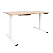 Homestar Pisalna miza ERGO 120x60x73-121 cm hrast bela