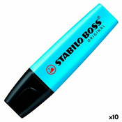 NEW Fluorescenčni Marker Stabilo Boss Modra (10 kosov) (1 kosov)