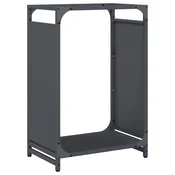 Vidaxl Stojalo za drva antracitno 44x28x65 cm hladno valjano jeklo