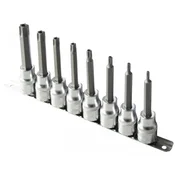 Komplet nasadnih ključev TORX z luknjo 1/4 8 kosov 100 mm 12709