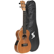 Elektricni koncert ukulele Stagg - UC-30 E, s futrolom, smedi