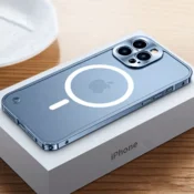 Symfony Kovinski magnetni MagSafe ovitek za Apple iPhone 14, modra