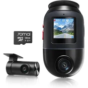 70mai X800 4K SET z RC Cerna + 70mai SD 128GB kartica
