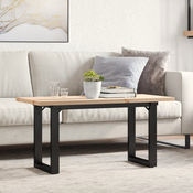 Stolic za kavu O-oblika 90x40x45,5 cm od borovine i celik