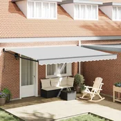vidaXL Zložen okvir senčila Antracit 450 × 300 cm Aluminij