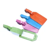 Travelite Luggage Tag Leather Orange