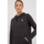 Športni pulover Burton Oak ženski, siva barva s kapuco