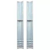 vidaXL Talno sidro L-oblike 2 kosa pocinkano jeklo 5x5x50 cm