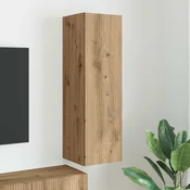 vidaXL TV stenska omara Oreh 30 x 31 x 100 cm Konstruiran les