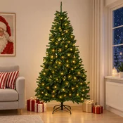 Umetno Zložljivo Božično Drevo 270 cm 600 LED Toplo bela