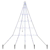 LED Božicno drvce s zemljanim klinovima Plava 182 cm Metal