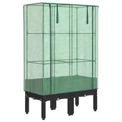 Vidaxl Visoka greda s prevleko za rastlinjak videz ratana 80x40x140 cm